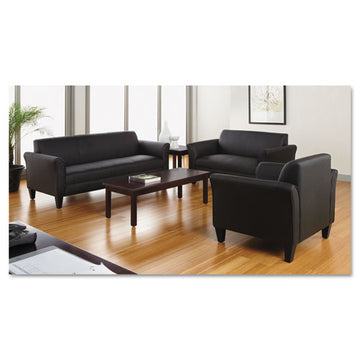 Alera® Alera Reception Lounge Furniture, 3-cushion Sofa, 77 X 31.5 X 32, Black freeshipping - TVN Wholesale